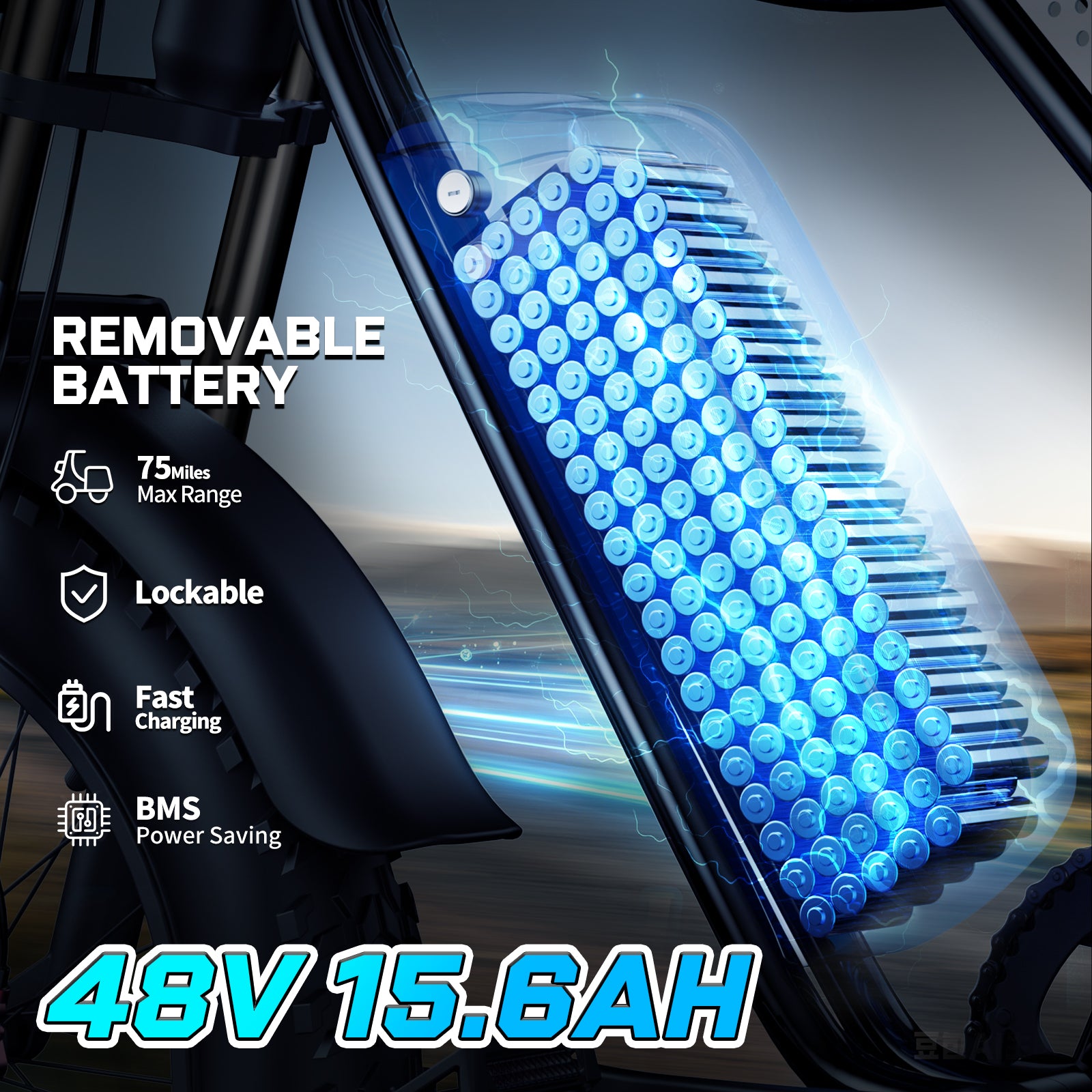 YVYยฎ C20MINI 1000W Fat Tire Ebike