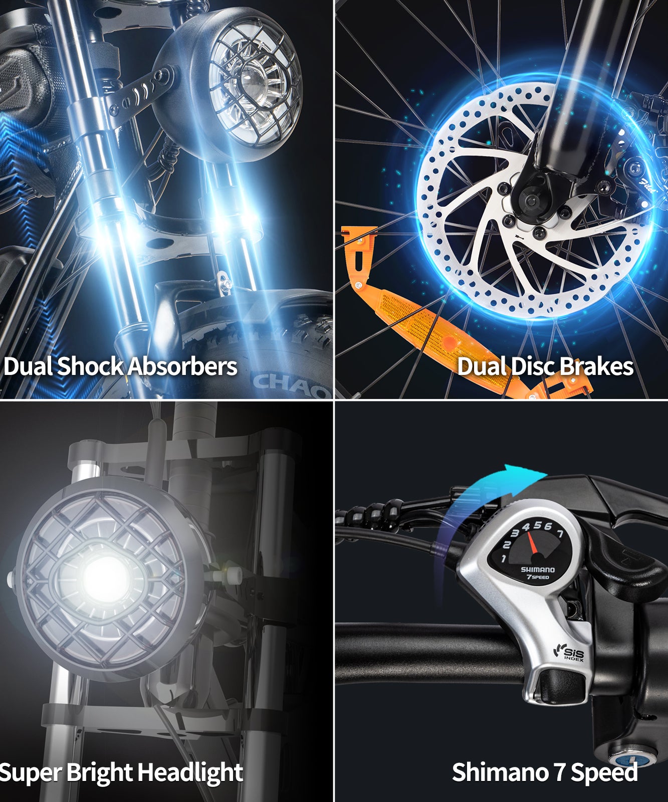 YVY® C20MINI 1000W Fat Tire Ebike